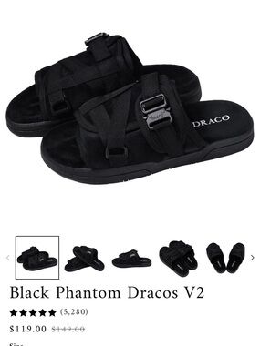 Draco Men’s Black Phantom Slide Sandals